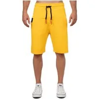 Cipo & Baxx Sweatshorts Herren Regular Fit Capri Hose Mid Waist BA-CK271 Kordelzug mit farblichen Akzenten