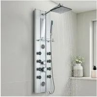 tectake Duscharmatur Aluminium Duschpaneel Regendusche