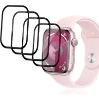 Baker Displayschutzfolie 4x Schutzfolie für Apple Watch 1/2/3/4/5/6/7/8/9 SE Ulra Ultra2 für 38mm, 40mm, 41mm, 42mm, 44mm, 45mm, 49mm, (4 Pack)