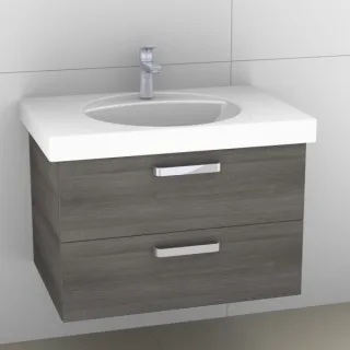 Artiqua 413 Waschtischunterschrank für Preciosa 124283, 124284 Graphit Struktur quer, 413-WU2L-K41-7 413-WU2L-K41-7098-401