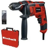 Einhell Schlagbohrmaschine TC-ID 720/1 E Kit, (Set, 3-tlg), inkl. Koffer für universelle Aufbewahrung von Werkzeug und Zubehör
