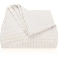 Laynenburg Tagesdecke Waffelpique aus 100% Baumwolle – Baumwolldecke, Kuscheldecke, Wohndecke als Sommerdecke, Bett-Überwurf, Couch-Überwurf, Sofa-Decke