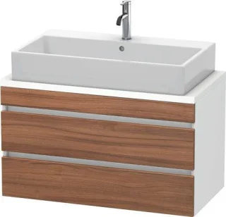 Duravit DuraStyle Konsolenwaschtischunterbau wandhängend Nussbaum & Weiß Matt 900x478x512 mm - DS530 DS530807918