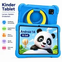 blackview Kinder Tablet 10 Zoll mit Schutzhülle, Android, WLAN, Elternkontrolle Tablet (10.1", 128 GB, Android 14, WLAN (Wi-Fi), Android 14, HD+ Display, 128GB, 5100 mAh,5G WiFi/WIFI 6/Gemini AI)