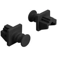 Staubschutz für RJ45 Buchse, Schutzkappe schwarz, 10 Stück