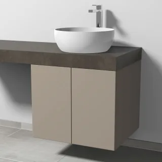Sanipa Waschtischunterbau mit Türen 2morrow (P2361) 510x600x520 Sandgrau-Matt, P236167 P236167