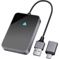 Salcar Android Auto Wireless Adapter Wandelt kabelgebundenes Carplay Adapter Adapter zu USB Typ A, Kompatibel mit Android 11+, USB-C/A, 5,8 GHz WiFi-Dongle