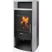 JUSTUS Kaminofen Lara, Voll-Speckstein, Exklusiv, Lieferung bis ins Wohnzimmer, 6,5 kW, Zeitbrand, heizen mit erneuerbaren Energien