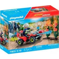 Playmobil® Feuerwehr Quad löscht Heckenbrand (71825), Playmobil Action Heroes Konstruktions-Spielset, (47 St)