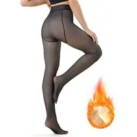 TANTOMI Thermostrumpfhose Strumpfhosen Damen Winter Thermo Gefütterte Strumpfhose Leggings Warme Fleece Transparente Thermostrumpfhose für Damen
