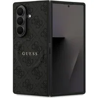 Guess Handyhülle Galaxy Z Fold 7 Kunstleder grau MagSafe kompatibel Logo goldfarbig 8 Zoll, Kantenschutz