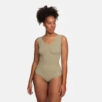 cfab Shaping-Body Tank Bodysuit Sculpting Shapewear mit String-Olive Green-L (1-tlg)