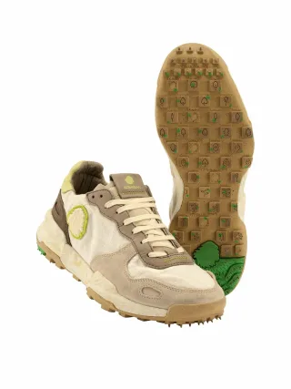 Satorisan S.L Herren Leinen-Sneaker Chacrona Weiß Obermaterial: Leinen, Leder