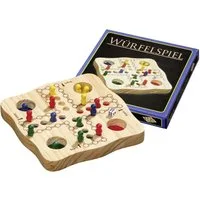 Philos Spiel Philos 3186 - Würfelspiel, klein, Reisespiel, Holz, 15x15cm