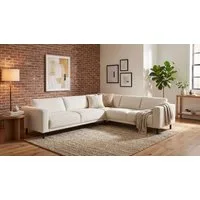 Home affaire Ecksofa Sveeva, L-Form, B.288 cm, schwarze Metallfüße, langlebiger Webstoff, mit Wellenunterfederung, viele Farben
