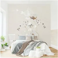 Bilderdepot24 Fototapete Blumen Japanisches Ikebana Blumentapete Floral Natur Modern Kunst, Glatt, Matt, (Vliestapete inkl. Kleister oder selbstklebend), Wohnzimmer Schlafzimmer Küche Flur Motivtapete Vliestapete Wandtapete