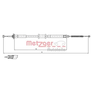 Metzger Handbremsseil hinten Lancia Ypsilon