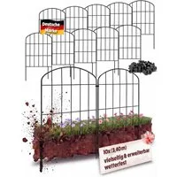 V2Aox Gartenzaun Zaun Gartenzaun Steckzaun Hundezaun 10 Zaunelemente 43 cm Auswahl