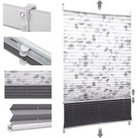 Sekey Plissee Day+Night Doppelplissee Verdunkelung ohne Bohren verspannt Lichtschutz, ohne Bohren, Klemmfix, Lichtdurchlässig und 100% verdunkelnd – Verdunkelung frei umschaltbar