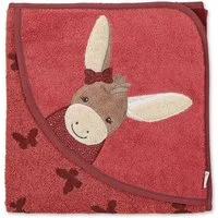 Sterntaler® Badetücher Kapuzenbadetuch 100x100 cm ESEL Emmily, Frottee (1-St), Kapuzen-Badetuch aus Frottee mit Esel Emmily Stickmotiv, 100x100 cm