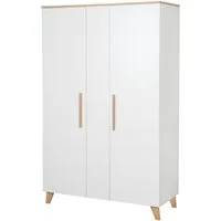 roba® Kleiderschrank Leon - Kinderzimmerschrank 2,5 Türig, mit 6 Fächern & Kleiderstange
