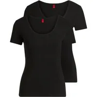 HUGO T-Shirt TWIN (Packung, 2-tlg., 2er-Pack) mit vertikalem Logodruck