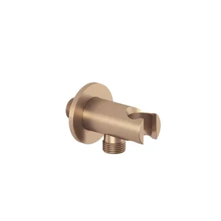 KLUDI-A-QA Wandanschluss und Brausehalter rund Brushed Bronze 65567N1-00