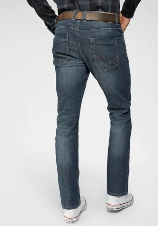 TOM TAILOR 5-Pocket-Jeans "MARVIN" mit kleinem Logo-Print