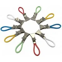 meberg Handtuchhalter 10er Set Handtuchhalter Clips Handtuch Clip Aufhänger, für Bad & Küche Geschirrtuchhalter ohne Bohren