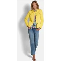 GOLDNER Outdoorjacke Baumwolljacke mit edlen Ziernähten Denimjacke mit Hemdkragen, Knopfleiste, Taschen und Langarm