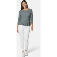 MADELEINE Strickpullover Pullover mit Schößchen