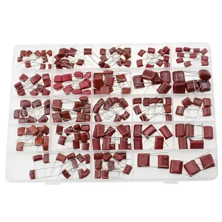 200PCS 23 Values CBB Capacitor Assortment Kit Metallized Polyester Film 400V 630V High Voltage ±5% Tolerance for Electro