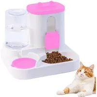 Ledander Futterspender Futterautomat Wasser,2 in 1, großer Wasserspender Futterspender, für kleine und mittelgroße Hunde, Katzen, Welpen und Kätzchen