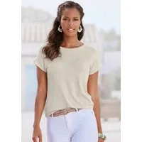 Vivance Kurzarmshirt mit Gummizug im Bund Sommershirt aus weichem Viskose-Stretch
