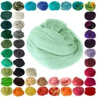maDDma 25g Filzwolle / Märchenwolle, Nass- u. Trockenfilzen, Farbwahl Bastelgarn, mint