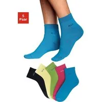 H.I.S Kurzsocken Damen halbhohe Socken, Knöchelsocken sportliche Freizeitsocken (Packung, 5-Paar, Mini Crew, Quarter) mit Bündchen über dem Knöchel