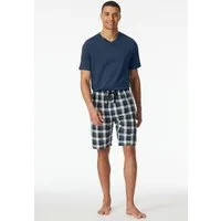 Schiesser Pyjamashorts Mix + Relax kariert, Gummizug, Bindeband