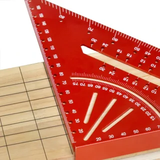 2in1 Aluminum Alloy Triangle Ruler Multifunctional Tool for Precise Line Drawing with Frequently used Fixed Positioning