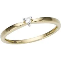 Firetti Goldring Schmuck Geschenk Gold 333 massiv, Made in Germany - mit Brillant