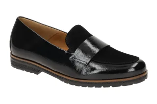 Gabor 72.042.37 FLORENZ Damen Slipper Schwarz Echtleder bequem 1,5cm Absatz