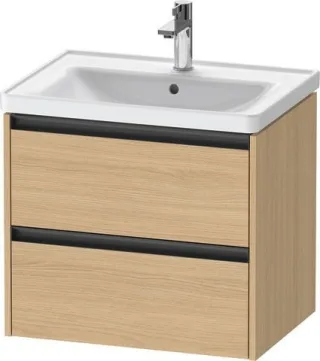 Duravit Ketho.2 Waschtischunterbau wandhängend Natur Eiche Matt 634x455x549 mm - K25282030300000 K25282030300000