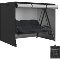 MCombo Sonnenschirm-Schutzhülle M MCombo Hollywoodschaukel Abdeckung 4001/4002 (Oxford, Schwarz), Abdeckplane Wasserdicht & UV-Beständig