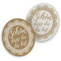 itenga Bierdeckel itenga 40x Bierdeckel Schön dass du da bist I Vintage I Untersetzer I