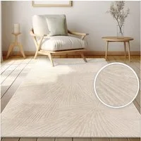 KADIMA DESIGN Teppich Unifarben Wohnzimmer schmutzabweisend Teppich Kurzflor, Läufer, Höhe: 13 mm, Florhöhe: 9 mm, Polypropylen, Polyester, Läufer, 80x150, Beige
