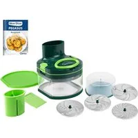Genius Gemüseschneider Nicer Dicer Pegasus manueller Food Processor Deluxe Set 14-tlg., platzsparende Aufbewahrung und besonders schnelle Reinigung