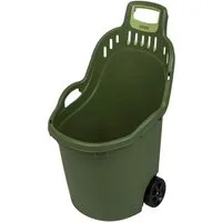 Kreher Trolley Gartentrolley "HELPY" 60 Liter (Grün/Grau)
