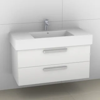 Artiqua 411 Waschtischunterschrank für Vero 032910 Weiß Hochglanz, 411-WU2L-D08-7016-68 411-WU2L-D08-7016-68
