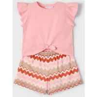 Mayoral Shirt & Hose Mayoral Mädchen T-Shirt mit Shorts Set