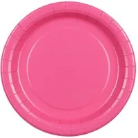 partydeco Teller, Pappteller 18cm 6er Set Pink