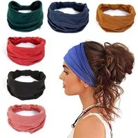 Bwecuy Haarband 6er Stirnband Damen Breite Elastische Weiche Haarband Haarreifen